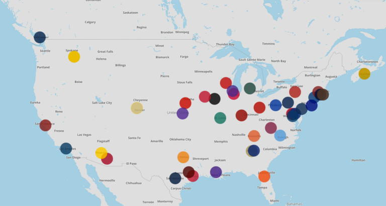 map of CIRTL institutions